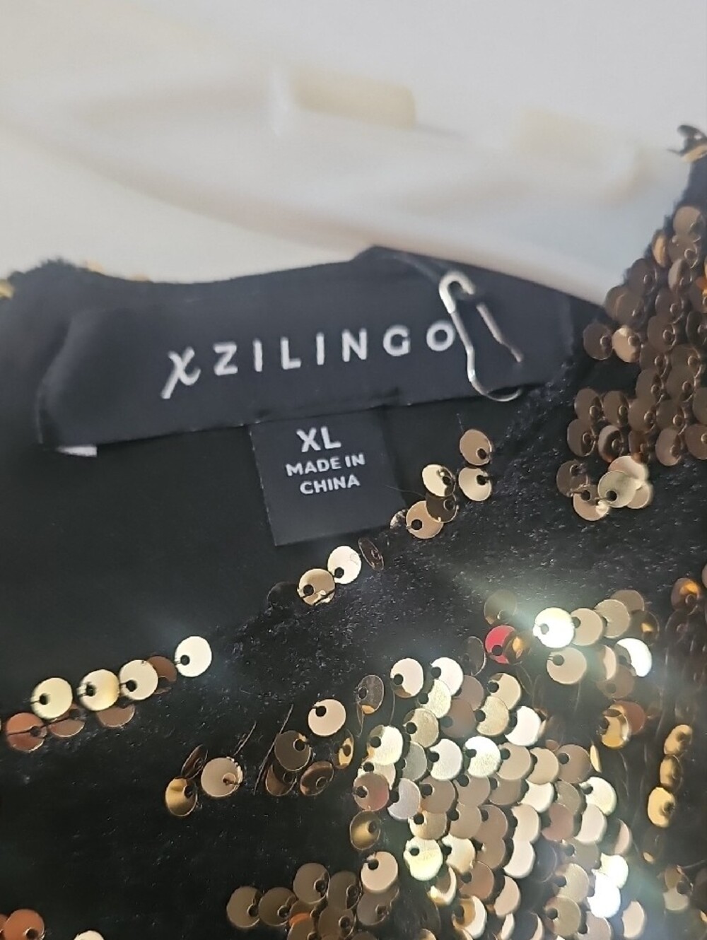 Alluring Black & Gold Sequin Mini Dress by Zilingo - Picture 2 of 6